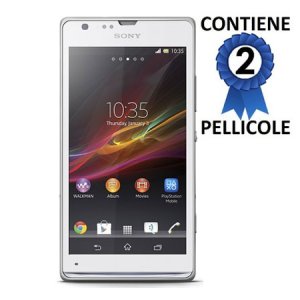 PELLICOLA PROTEGGI DISPLAY SONY XPERIA SP HSPA C5302, LTE C5303, LTE C5306, M35H CONFEZIONE 2 PEZZI