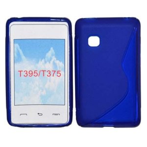 CUSTODIA GEL TPU SILICONE DOUBLE per LG T375 COOKIE SMART, T395 COLORE BLU