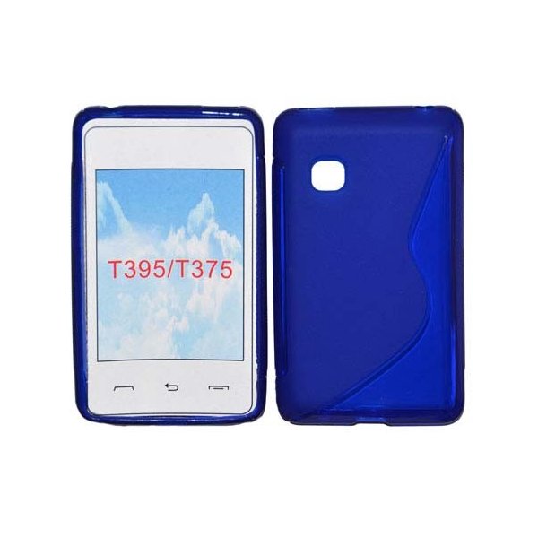 CUSTODIA GEL TPU SILICONE DOUBLE per LG T375 COOKIE SMART, T395 COLORE BLU