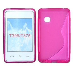 CUSTODIA GEL TPU SILICONE DOUBLE per LG T375 COOKIE SMART, T395 COLORE ROSA