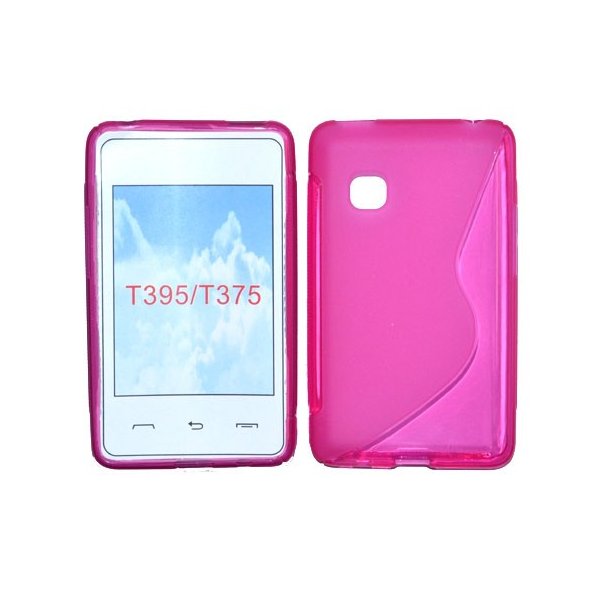 CUSTODIA GEL TPU SILICONE DOUBLE per LG T375 COOKIE SMART, T395 COLORE ROSA