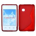 CUSTODIA GEL TPU SILICONE DOUBLE per LG T375 COOKIE SMART, T395 COLORE ROSSO