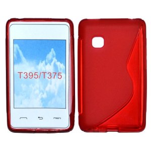 CUSTODIA GEL TPU SILICONE DOUBLE per LG T375 COOKIE SMART, T395 COLORE ROSSO