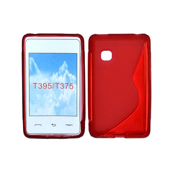 CUSTODIA GEL TPU SILICONE DOUBLE per LG T375 COOKIE SMART, T395 COLORE ROSSO