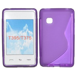 CUSTODIA GEL TPU SILICONE DOUBLE per LG T375 COOKIE SMART, T395 COLORE VIOLA