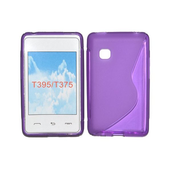 CUSTODIA GEL TPU SILICONE DOUBLE per LG T375 COOKIE SMART, T395 COLORE VIOLA