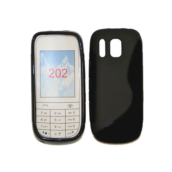 CUSTODIA GEL TPU SILICONE DOUBLE NOKIA ASHA 202 COLORE NERO