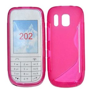 CUSTODIA GEL TPU SILICONE DOUBLE NOKIA ASHA 202 COLORE ROSA