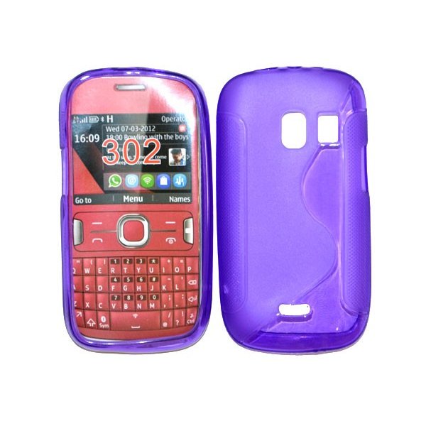 CUSTODIA GEL TPU SILICONE DOUBLE per NOKIA ASHA 302 COLORE VIOLA