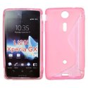 CUSTODIA GEL TPU SILICONE DOUBLE per SONY XPERIA XT LT29I HAYABUSA, XPERIA GX COLORE ROSA