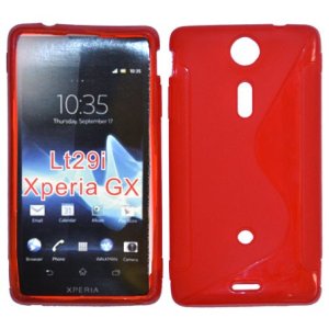 CUSTODIA GEL TPU SILICONE DOUBLE per SONY XPERIA XT LT29I HAYABUSA, XPERIA GX COLORE ROSSO