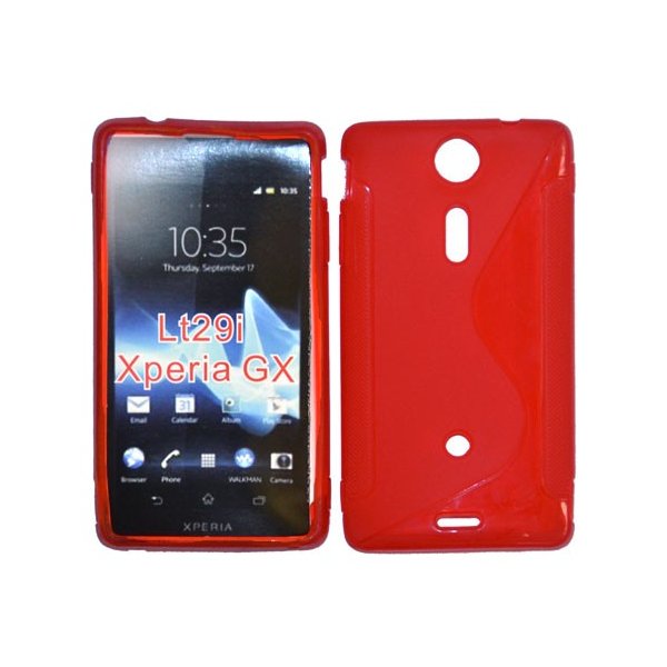 CUSTODIA GEL TPU SILICONE DOUBLE per SONY XPERIA XT LT29I HAYABUSA, XPERIA GX COLORE ROSSO