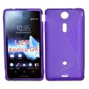 CUSTODIA GEL TPU SILICONE DOUBLE per SONY XPERIA XT LT29I HAYABUSA, XPERIA GX COLORE VIOLA