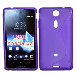 CUSTODIA GEL TPU SILICONE DOUBLE per SONY XPERIA XT LT29I HAYABUSA, XPERIA GX COLORE VIOLA