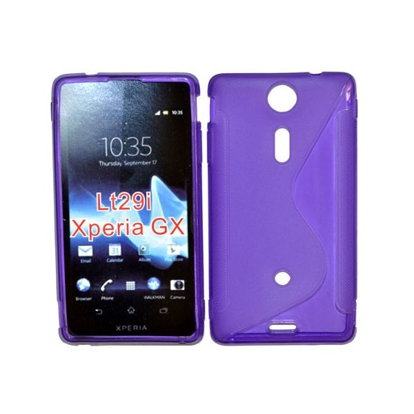 CUSTODIA GEL TPU SILICONE DOUBLE per SONY XPERIA XT LT29I HAYABUSA, XPERIA GX COLORE VIOLA