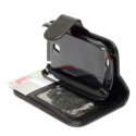 CUSTODIA ORIZZONTALE FLIP CON STAND E TASCHE PORTA CARTE per SAMSUNG S5570 GALAXY NEXT COLORE NERO