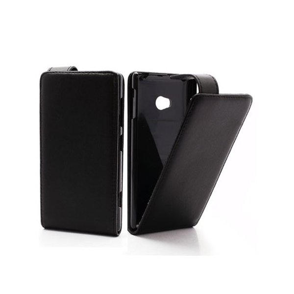 CUSTODIA VERTICALE FLIP PELLE per NOKIA LUMIA 720 COLORE NERO