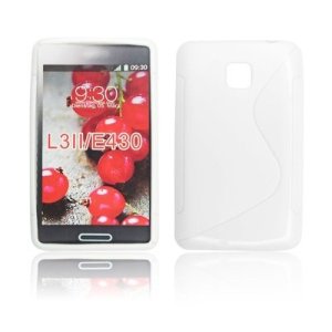 CUSTODIA GEL TPU SILICONE DOUBLE per LG OPTIMUS L3 II, E430 COLORE BIANCO