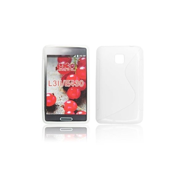 CUSTODIA GEL TPU SILICONE DOUBLE per LG OPTIMUS L3 II, E430 COLORE BIANCO