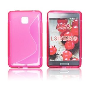 CUSTODIA GEL TPU SILICONE DOUBLE per LG OPTIMUS L3 II, E430 COLORE ROSA