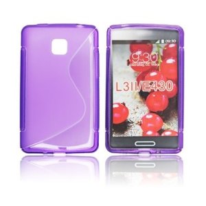 CUSTODIA GEL TPU SILICONE DOUBLE per LG OPTIMUS L3 II, E430 COLORE VIOLA