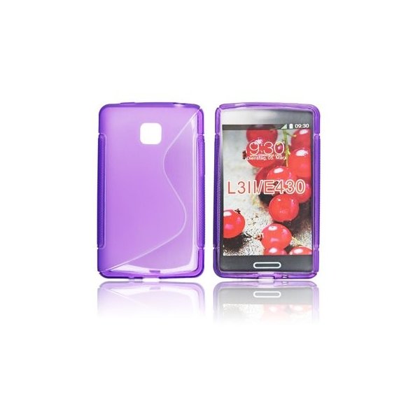 CUSTODIA GEL TPU SILICONE DOUBLE per LG OPTIMUS L3 II, E430 COLORE VIOLA