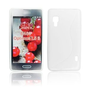 CUSTODIA GEL TPU SILICONE DOUBLE per LG OPTIMUS L5 II, E460 COLORE BIANCO