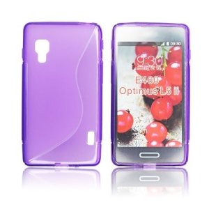 CUSTODIA GEL TPU SILICONE DOUBLE per LG OPTIMUS L5 II, E460 COLORE VIOLA