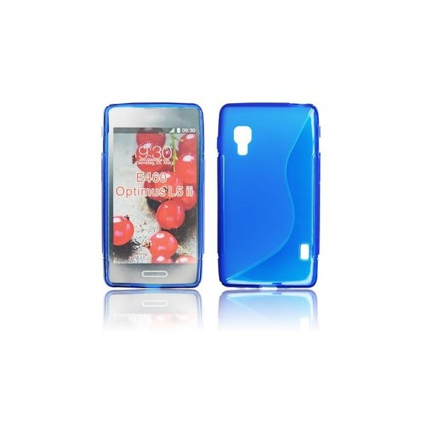 CUSTODIA GEL TPU SILICONE DOUBLE per LG OPTIMUS L5 II, E460 COLORE BLU