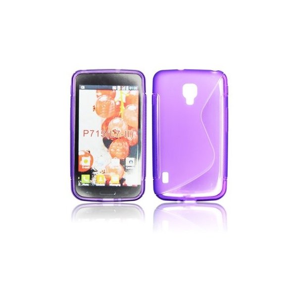 CUSTODIA GEL TPU SILICONE DOUBLE per LG OPTIMUS L7 II DUAL, P715 COLORE VIOLA