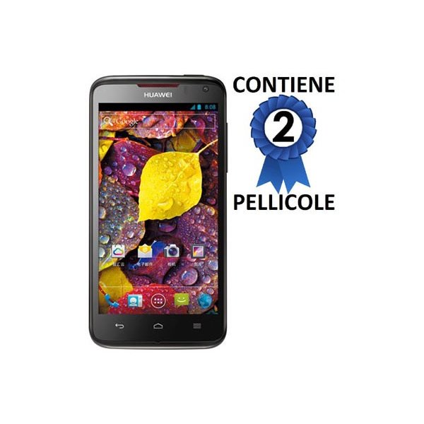 PELLICOLA PROTEGGI DISPLAY HUAWEI ASCEND D1 QUAD XL, U9500E CONFEZIONE 2 PEZZI