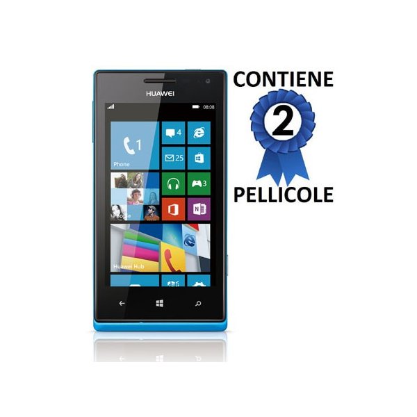 PELLICOLA PROTEGGI DISPLAY HUAWEI ASCEND W1 CONFEZIONE 2 PEZZI