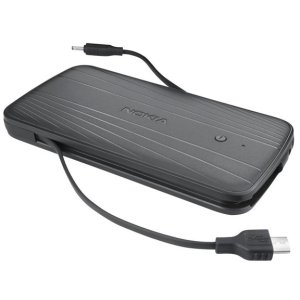 PROMO!! POWER BANK 1.500 mAh ORIGINALE NOKIA DC-11K CON 2 MINI CAVI ESTRAIBILI (2 MM E MICRO USB) COLORE NERO IN BULK