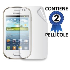 PELLICOLA PROTEGGI DISPLAY SAMSUNG S6810 GALAXY FAME, S6812 GALAXY FAME DUOS CONFEZIONE 2 PEZZI