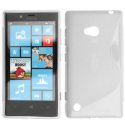 CUSTODIA GEL TPU SILICONE DOUBLE per NOKIA LUMIA 720 COLORE BIANCO