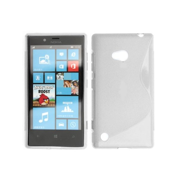 CUSTODIA GEL TPU SILICONE DOUBLE per NOKIA LUMIA 720 COLORE BIANCO