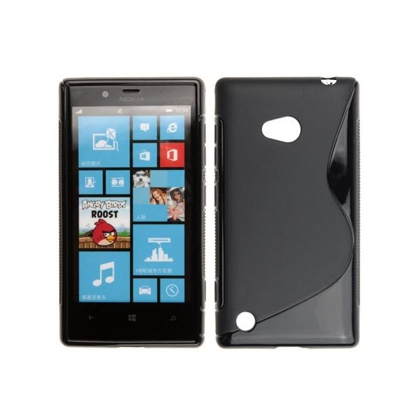 CUSTODIA GEL TPU SILICONE DOUBLE per NOKIA LUMIA 720 COLORE NERO