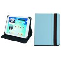 CUSTODIA PELLE UNIVERSALE CON STRAP per TABLET FINO A 7" POLLICI COLORE AZZURRO