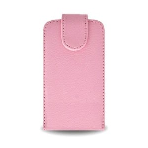 CUSTODIA VERTICALE FLIP PELLE per ALCATEL ONE TOUCH 983, OT-983 COLORE ROSA