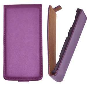 CUSTODIA VERTICALE SLIM FLIP PELLE per LG OPTIMUS L3 II, E430 COLORE VIOLA