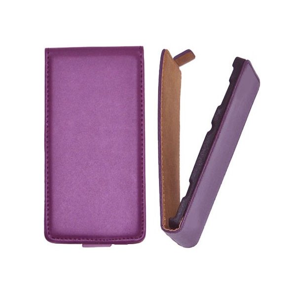 CUSTODIA VERTICALE SLIM FLIP PELLE per LG OPTIMUS L3 II, E430 COLORE VIOLA