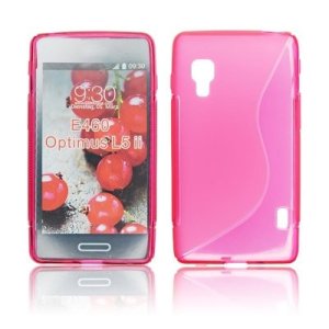 CUSTODIA GEL TPU SILICONE DOUBLE per LG OPTIMUS L5 II, E460 COLORE ROSA