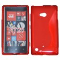 CUSTODIA GEL TPU SILICONE DOUBLE per NOKIA LUMIA 720 COLORE ROSSO