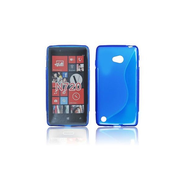 CUSTODIA GEL TPU SILICONE DOUBLE per NOKIA LUMIA 720 COLORE BLU