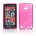 CUSTODIA GEL TPU SILICONE DOUBLE per NOKIA LUMIA 720 COLORE ROSA