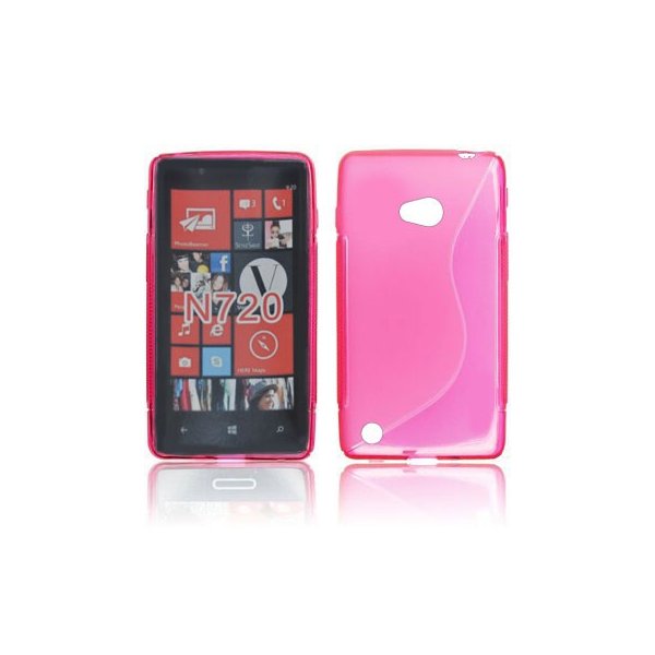 CUSTODIA GEL TPU SILICONE DOUBLE per NOKIA LUMIA 720 COLORE ROSA