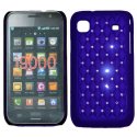 CUSTODIA RIGIDA CON BRILLANTINI per SAMSUNG I9000 GALAXY S COLORE BLU