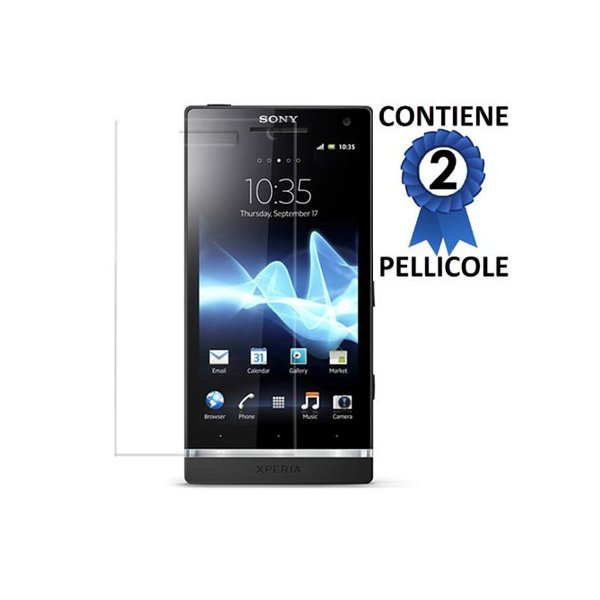 PELLICOLA PROTEGGI DISPLAY SONY XPERIA SL CONFEZIONE 2 PEZZI