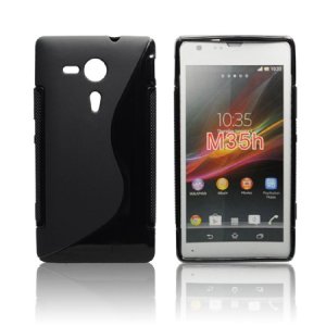 CUSTODIA GEL TPU SILICONE DOUBLE per SONY XPERIA SP HSPA C5302, LTE C5306, LTE C5303, M35H COLORE NERO