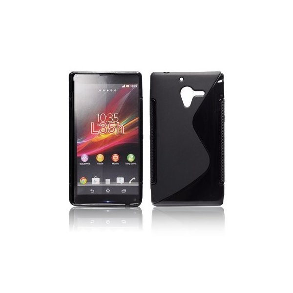 CUSTODIA GEL TPU SILICONE DOUBLE per SONY XPERIA ZL LTE, C6503, C6502, C6506, HSPA+, L35H COLORE NERO